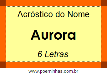 Acróstico de Aurora