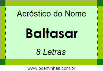 Acróstico de Baltasar