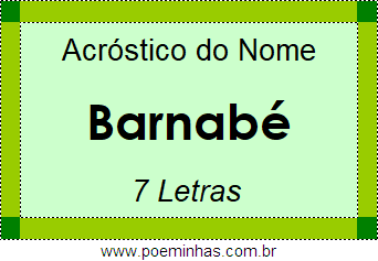 Acróstico de Barnabé