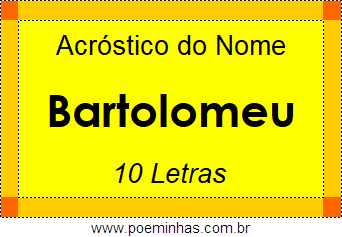 Acróstico de Bartolomeu