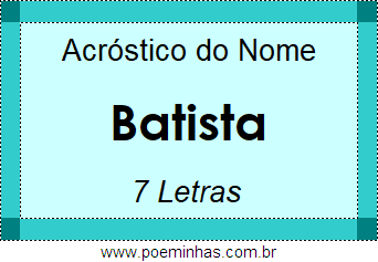 Acróstico de Batista