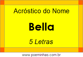 Acróstico de Bella