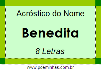 Acróstico de Benedita