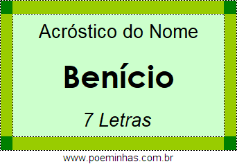 Acróstico de Benício