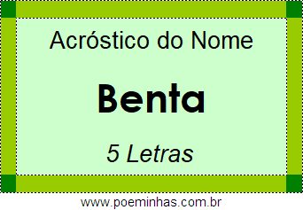 Acróstico de Benta