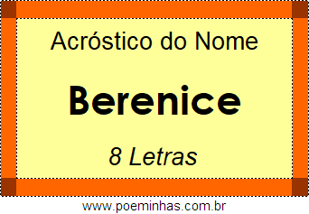 Acróstico de Berenice