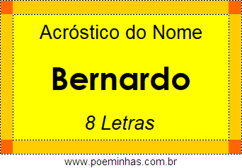 Acróstico de Bernardo