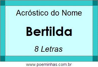 Acróstico de Bertilda