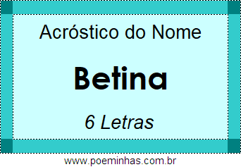 Acróstico de Betina