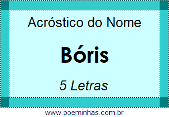 Acróstico de Bóris