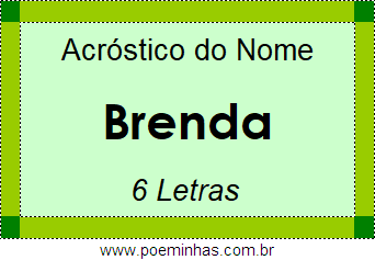 Acróstico de Brenda