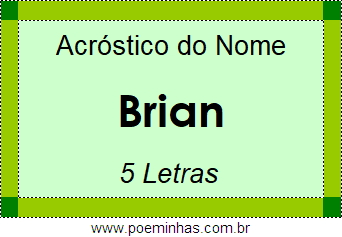 Acróstico de Brian