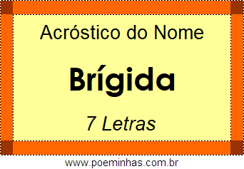 Acróstico de Brígida