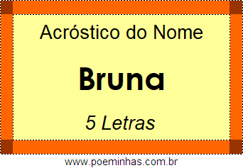 Acróstico de Bruna