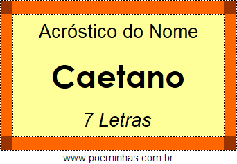 Acróstico de Caetano