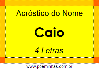 Acróstico de Caio