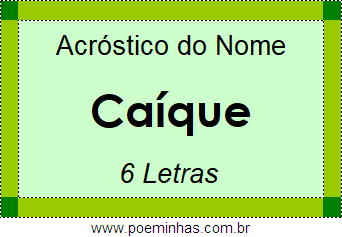 Acróstico de Caíque