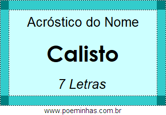 Acróstico de Calisto