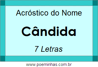 Acróstico de Cândida