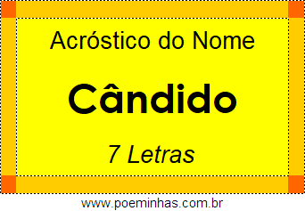 Acróstico de Cândido