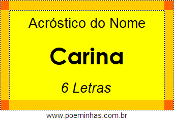 Acróstico de Carina