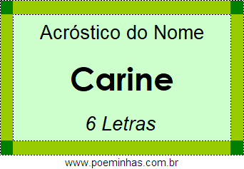 Acróstico de Carine