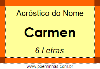 Acróstico de Carmen