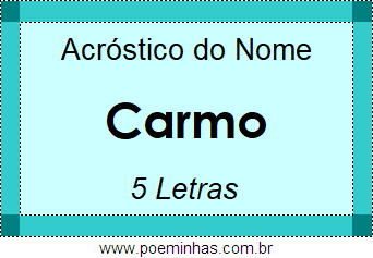 Acróstico de Carmo