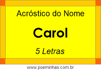 Acróstico de Carol