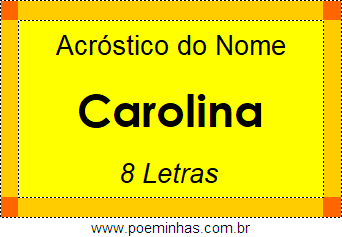 Acróstico de Carolina