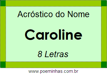 Acróstico de Caroline