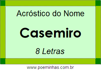 Acróstico de Casemiro