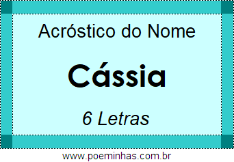 Acróstico de Cássia