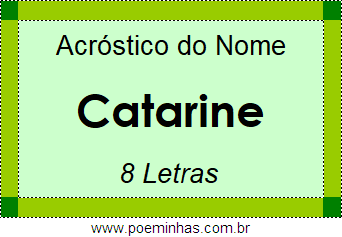 Acróstico de Catarine