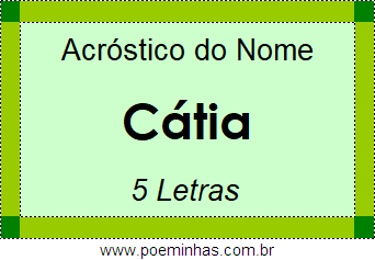 Acróstico de Cátia