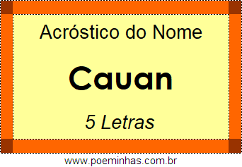 Acróstico de Cauan