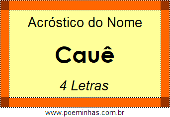 Acróstico de Cauê