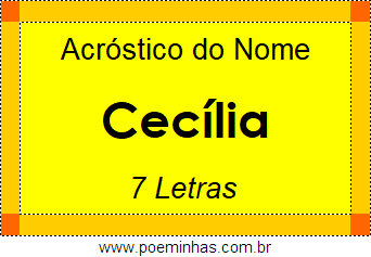 Acróstico de Cecília