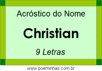 Acróstico de Christian