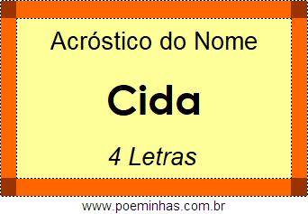 Acróstico de Cida