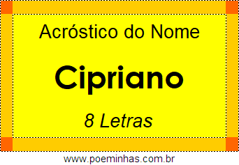 Acróstico de Cipriano