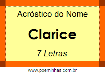 Acróstico de Clarice