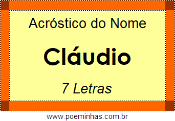 Acróstico de Cláudio