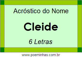 Acróstico de Cleide