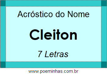 Acróstico de Cleiton