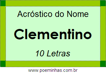 Acróstico de Clementino