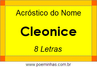 Acróstico de Cleonice