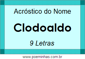 Acróstico de Clodoaldo