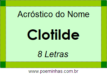 Acróstico de Clotilde