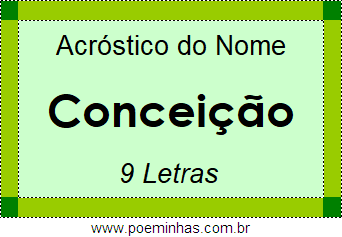 Acróstico de Conceição